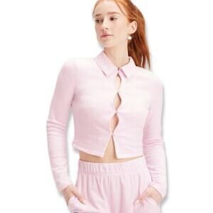 3 FOR $35! 📦 FABLETICS NWOT Vanessa Hudgens Pink Polo Long-Sleeve Top Sz…